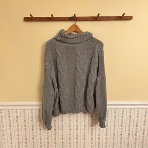 Cable Knit Turtleneck Sweater